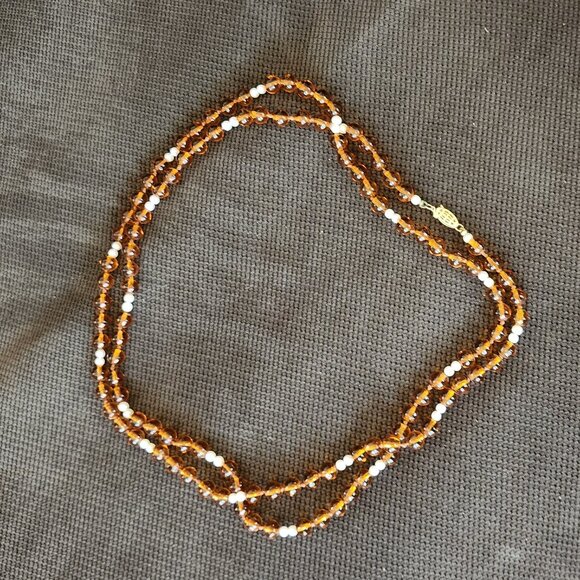 Etsy Raw Amber Beaded Necklace With Golden Hooked Clasp - Picture 3 of 16